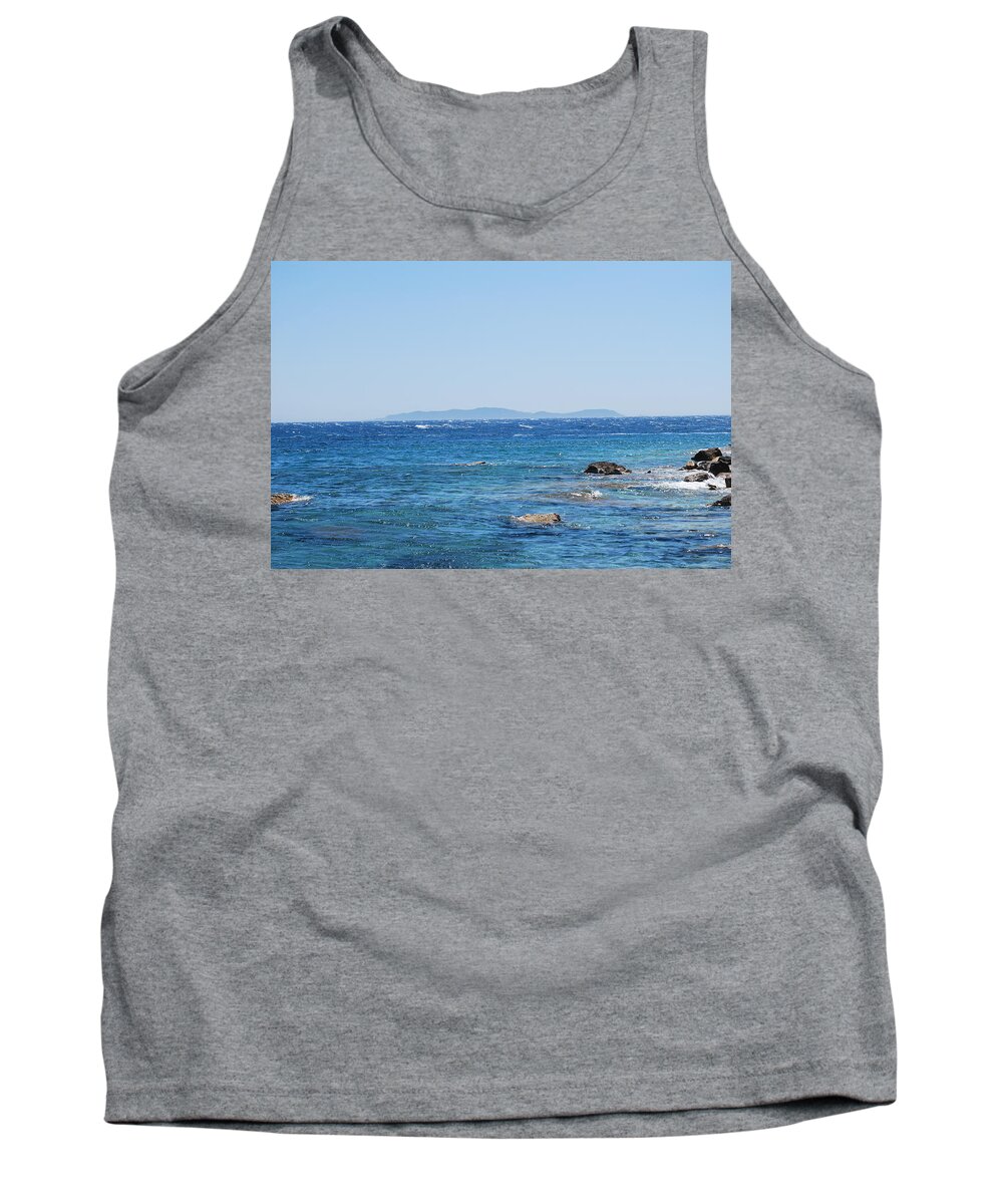 Mistral Wind Tank Top featuring the photograph Mistral.Force 6 by George Katechis
