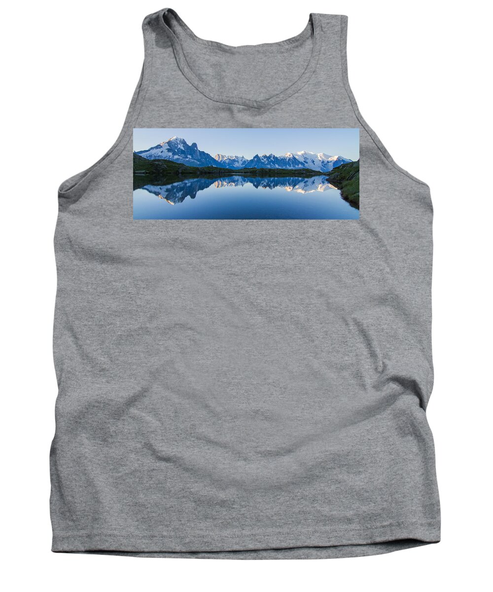Alpine Ibex Tank Top featuring the photograph Mont Blanc Massif Panorama by Mircea Costina Photography