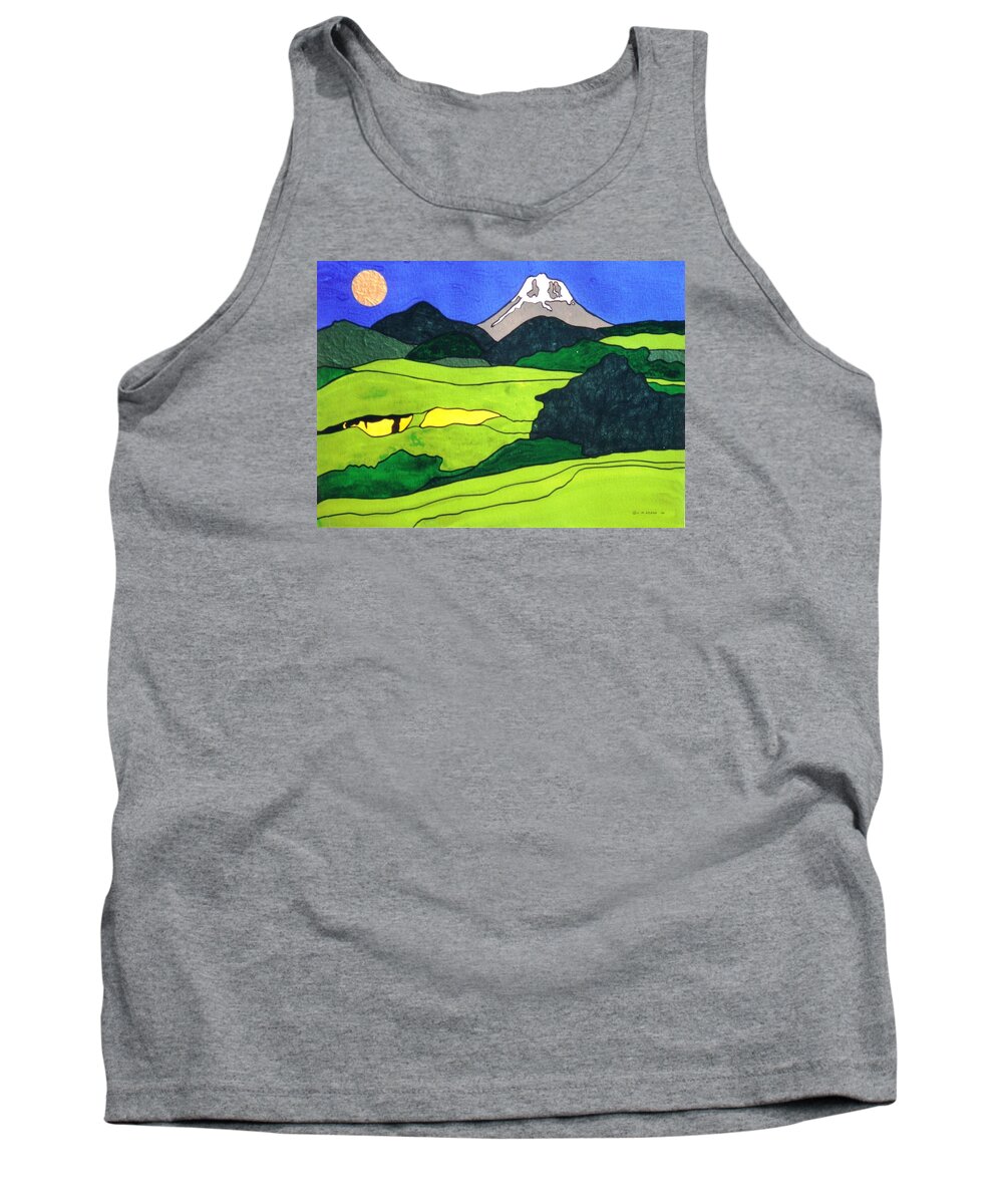 Collage Tank Top featuring the painting Montana by Louise Adams