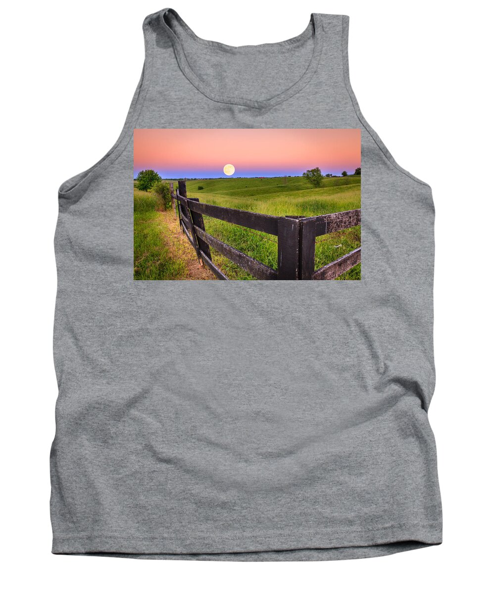 Bluegrass Tank Top featuring the photograph Moonrise by Alexey Stiop