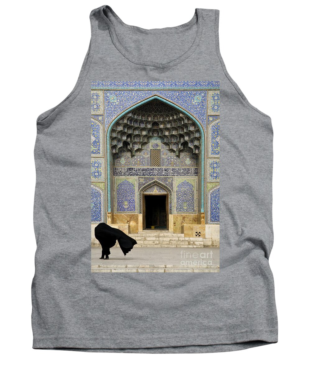 Esfahan Tank Top featuring the photograph Mosque Door In Isfahan Esfahan Iran by JM Travel Photography