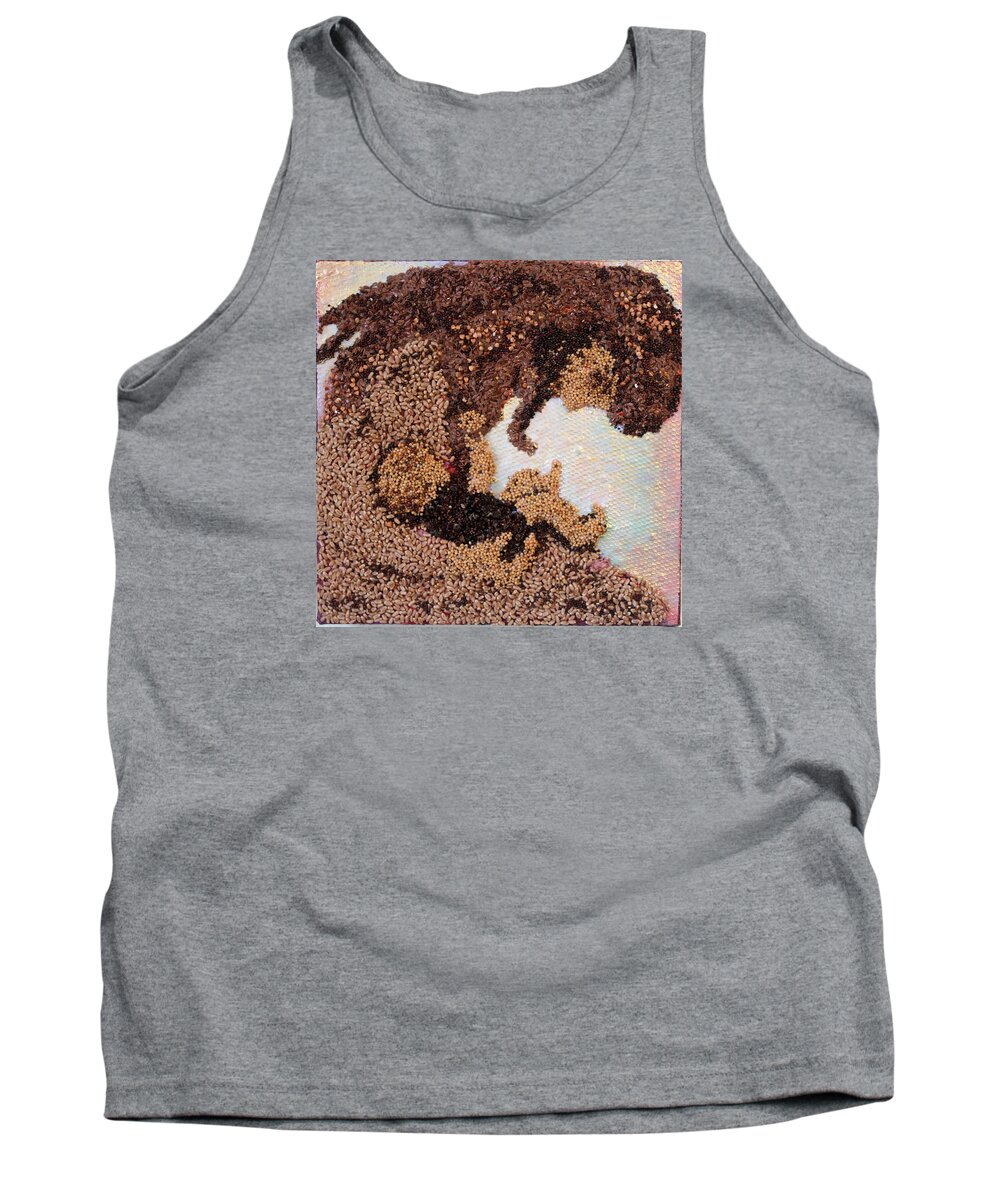 Mother And Child Tank Top featuring the mixed media Mother Earth III by Naomi Gerrard
