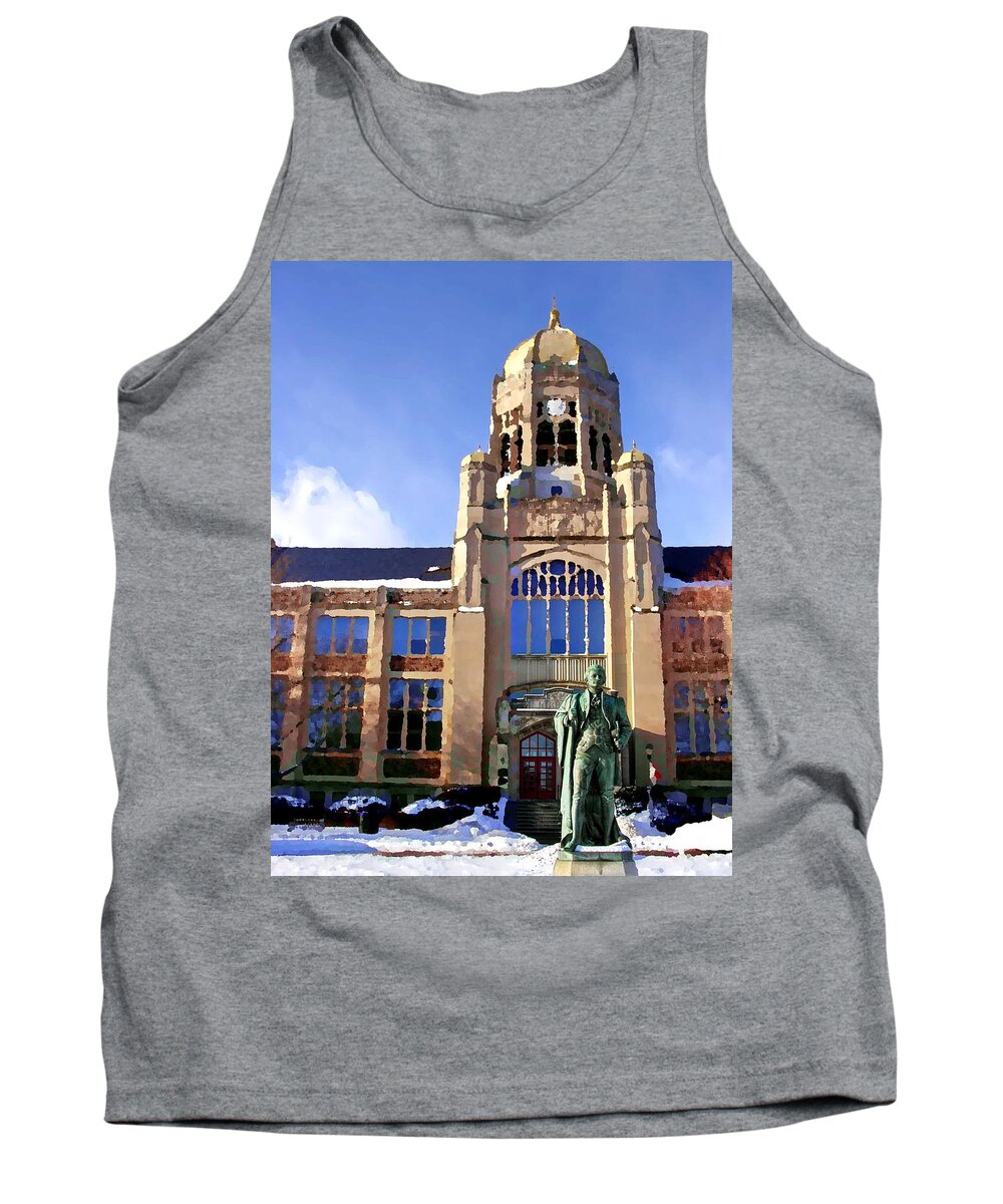 Muhlenberg College Tank Top featuring the photograph Abstract - Haas Center by Jacqueline M Lewis