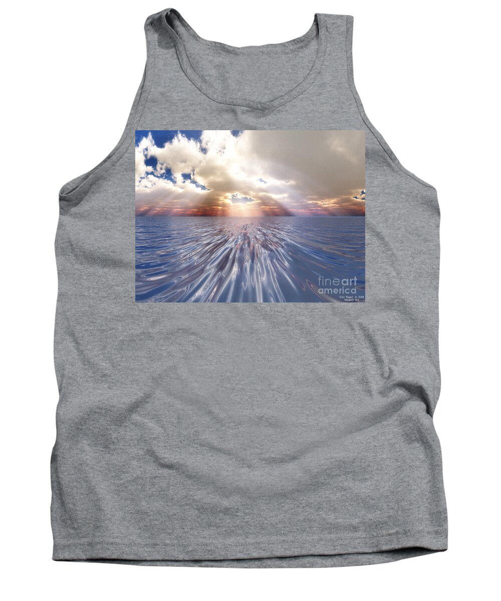 Nature Tank Top featuring the digital art Mystery Sea by Eric Nagel