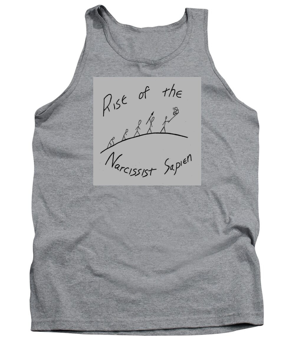 Man Tank Top featuring the drawing Narcissist Sapien by David S Reynolds