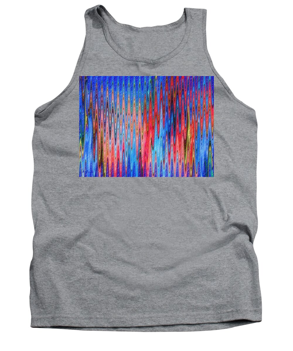 Nature Tank Top featuring the digital art Natures Electrocardiogram by Alec Drake