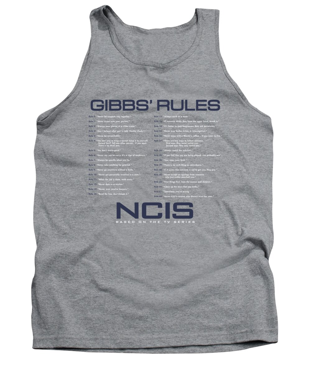  Tank Top featuring the digital art Ncis - Gibbs Rules by Brand A