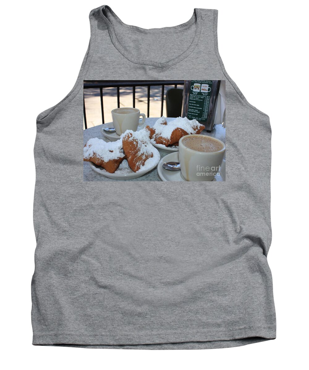 Cafe Au Lait Tank Top featuring the photograph New Orleans Breakfast by Carol Groenen