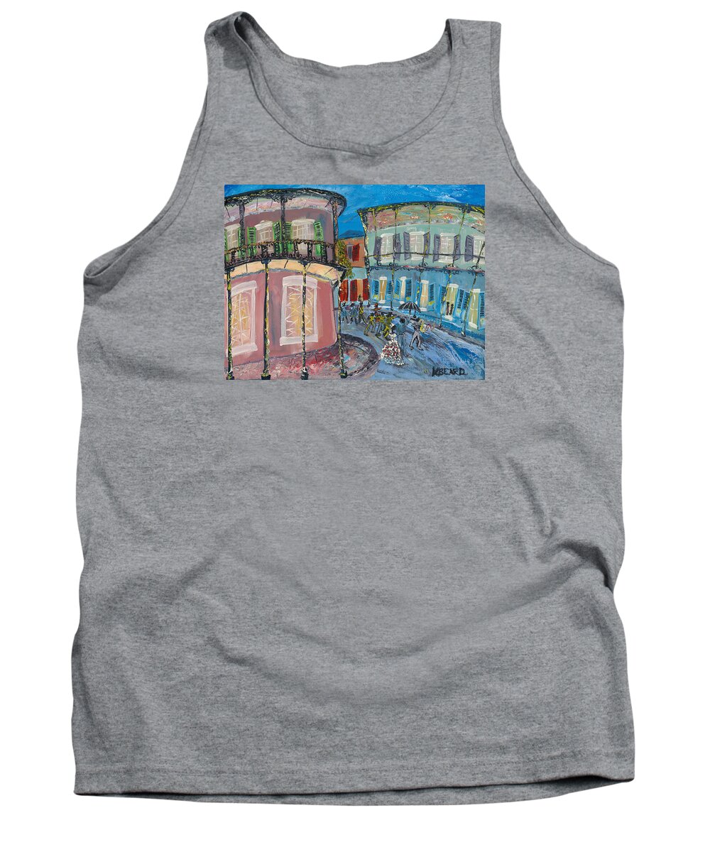 Colorful New Orleans Tank Top featuring the painting New Orleans Wedding by Kerin Beard
