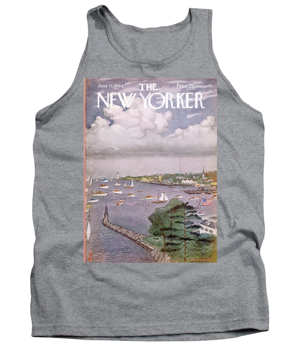 Albert Hubbell Ahu Tank Top featuring the painting New Yorker June 13th, 1964 by Albert Hubbell