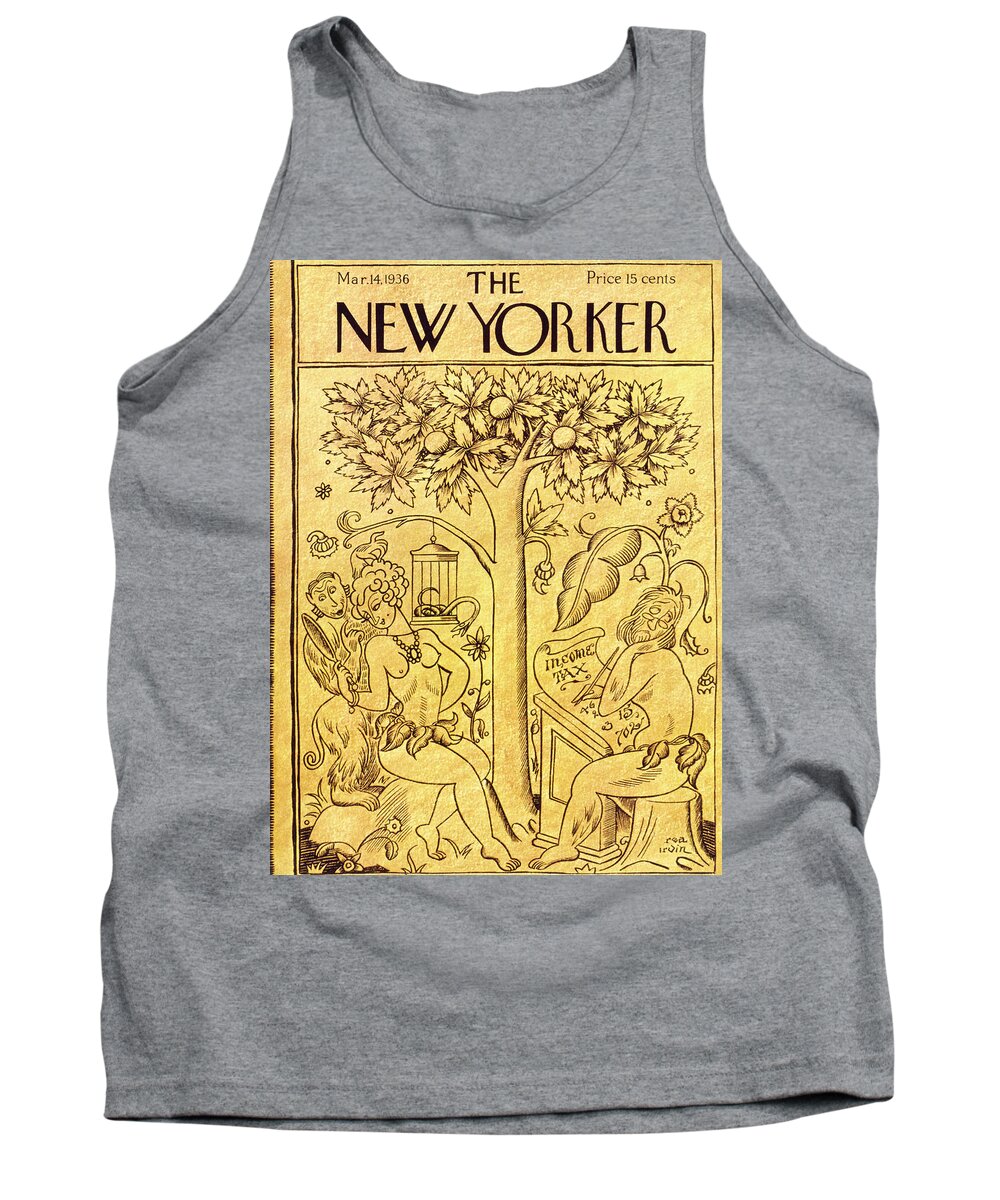 Animal Tank Top featuring the painting New Yorker March 14 1936 by Rea Irvin