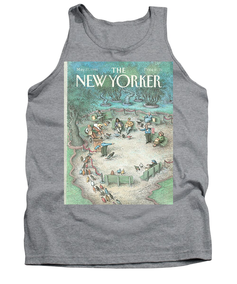 Animals Tank Top featuring the painting New Yorker May 27th, 1991 by John O'Brien