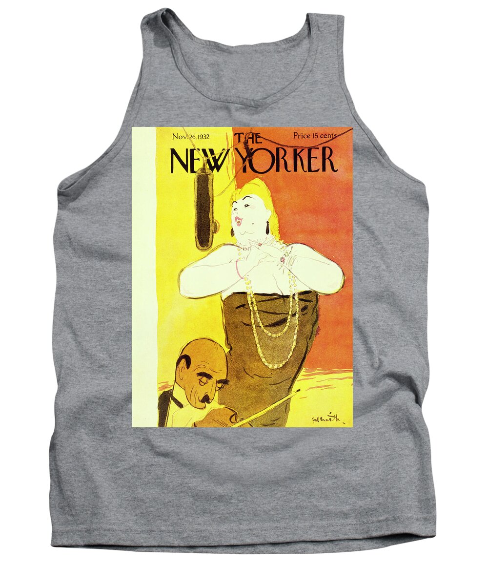 Illustration Tank Top featuring the painting New Yorker November 26 1932 by William Crawford Galbraith