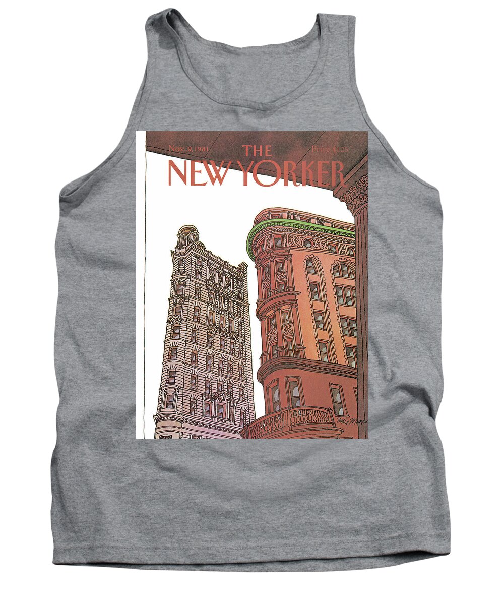 Business Offices Tank Top featuring the painting New Yorker November 9th, 1981 by Roxie Munro