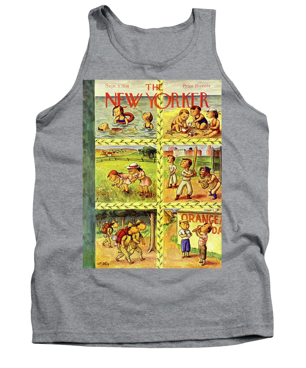 Children Tank Top featuring the painting New Yorker September 3 1938 by William Steig