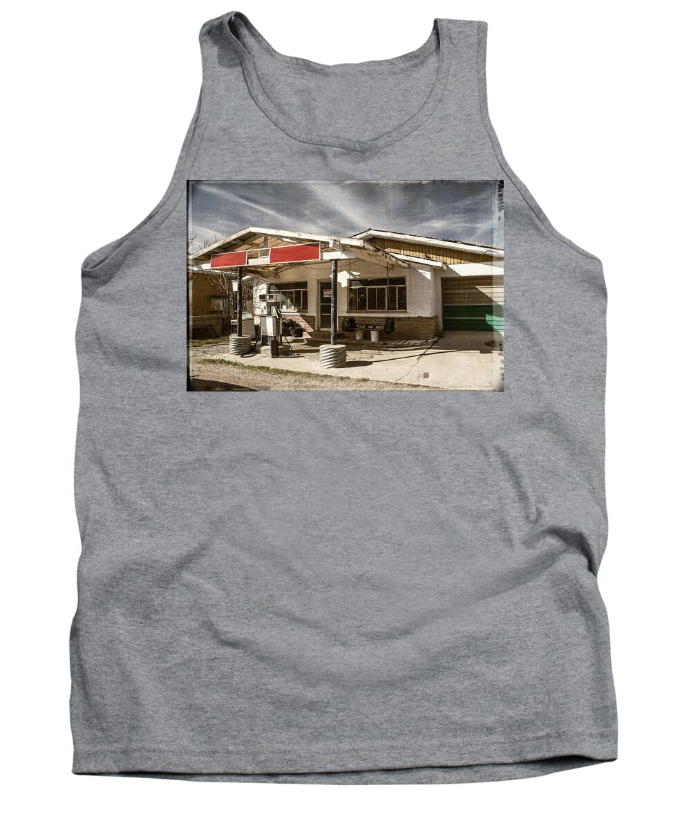Made In America Tank Top featuring the photograph No Gas by Steven Bateson