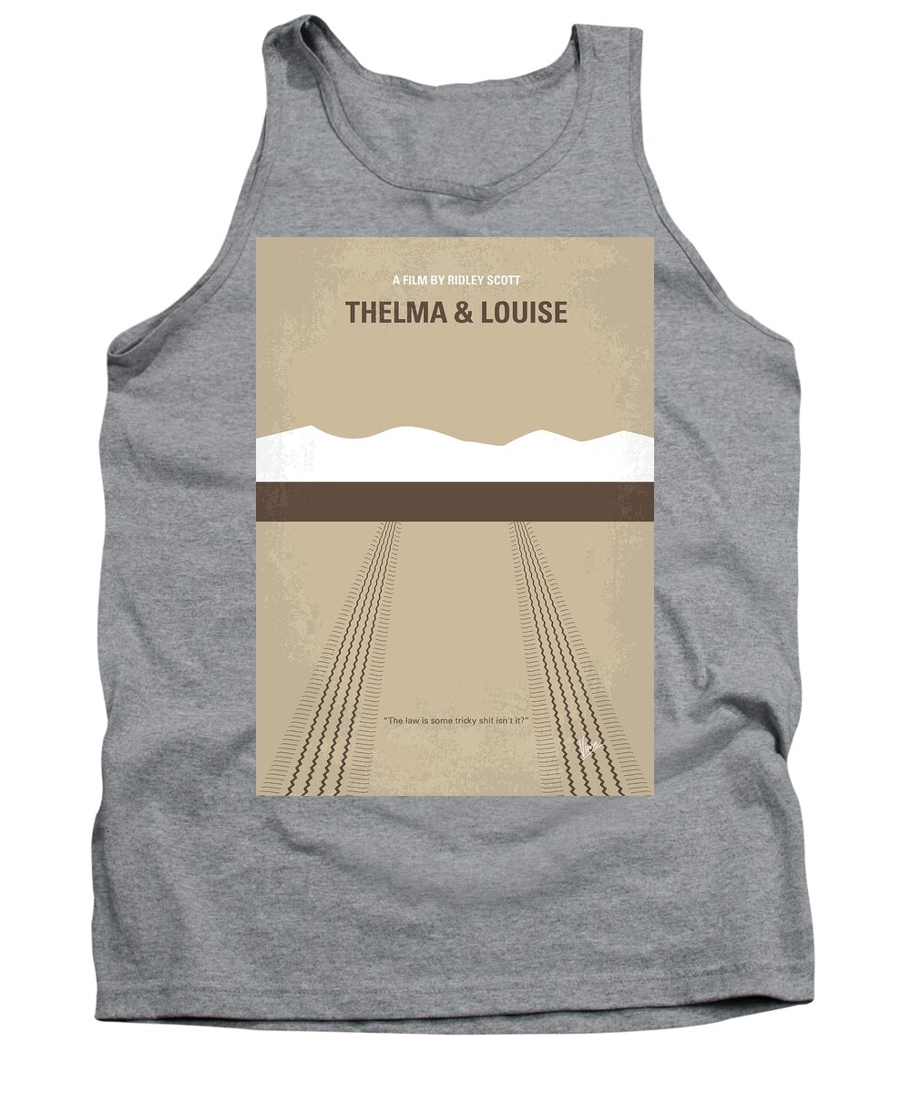 Thelma And Louise Tank Top featuring the digital art No189 My Thelma and Louise minimal movie poster by Chungkong Art