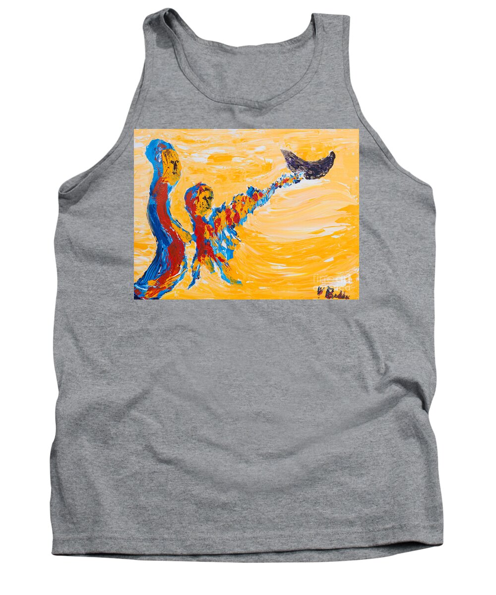 Bible Tank Top featuring the painting Noah's Ark by Walt Brodis