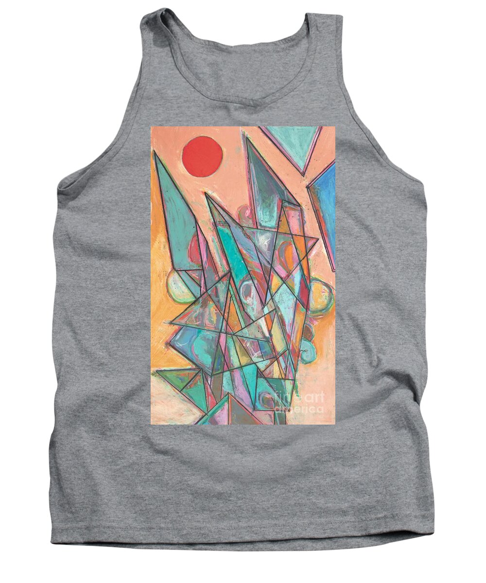 Landscape Tank Top featuring the painting Noontime by Allan P Friedlander