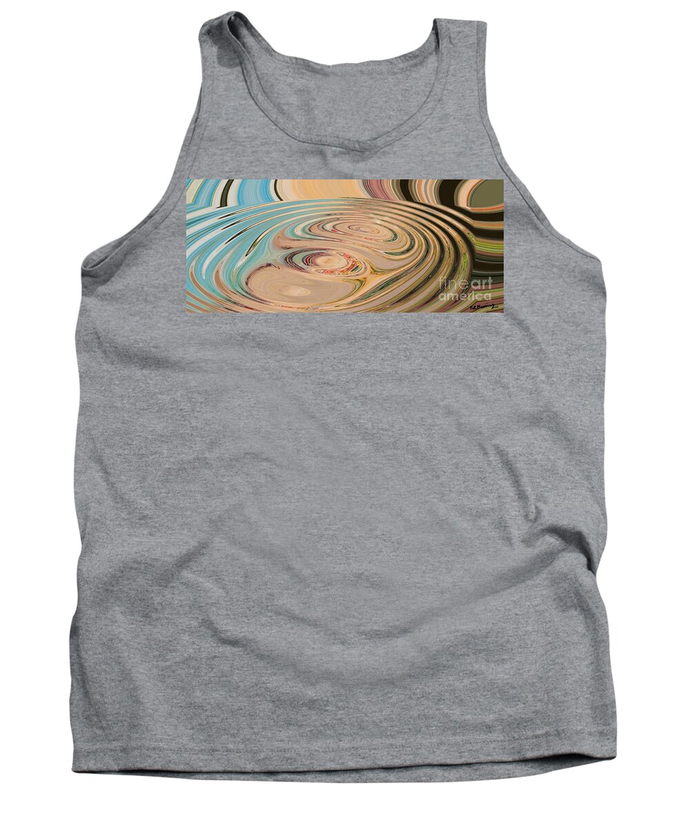 Abstract Tank Top featuring the painting Oasis by Loredana Messina