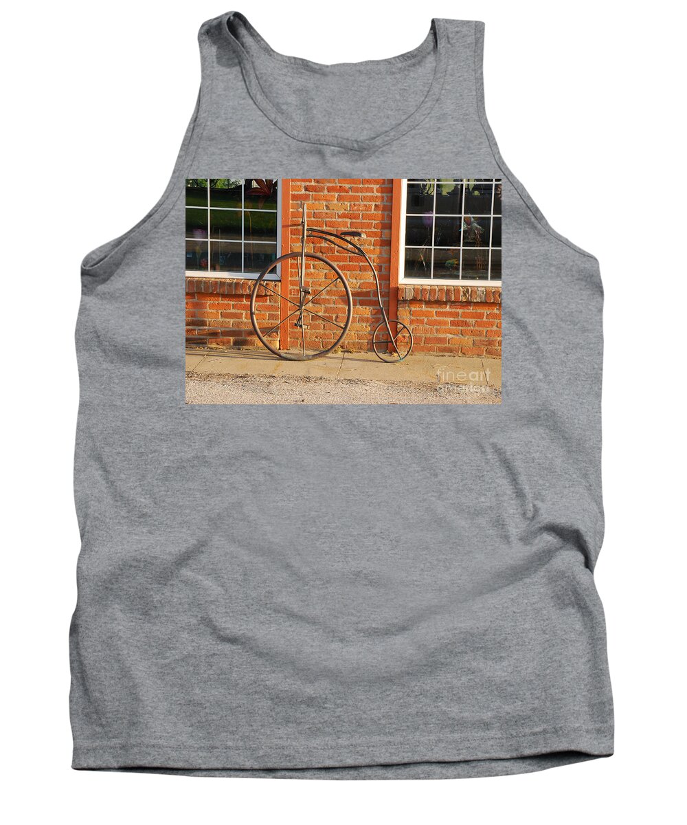 Sculpture Tank Top featuring the photograph Old Bike by Mary Carol Story