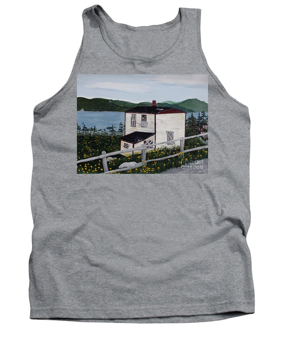 Old House If Walls Could Talk Tank Top featuring the painting Old House - If Walls Could Talk by Barbara A Griffin