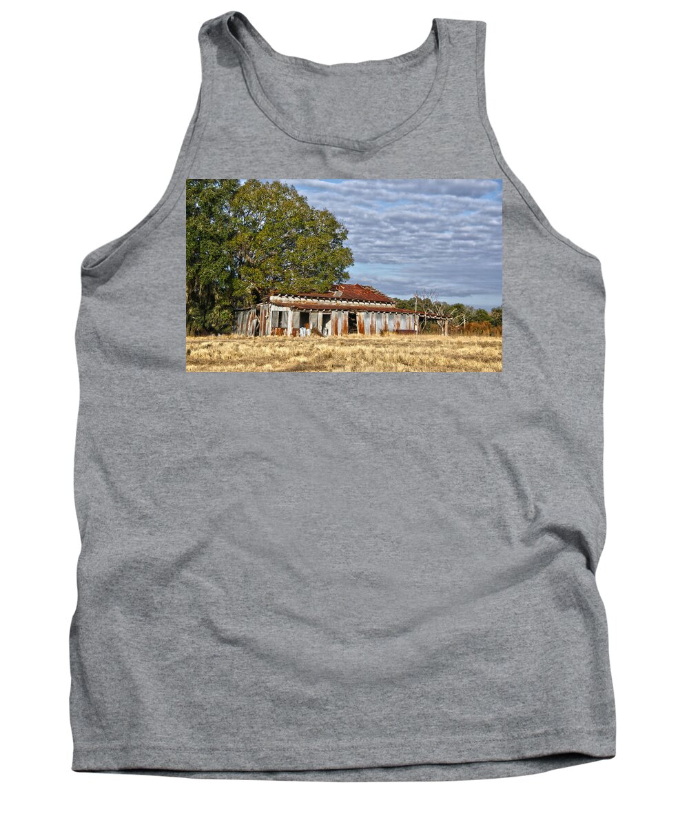 Field Tank Top featuring the photograph Old Tool Shed by Chauncy Holmes