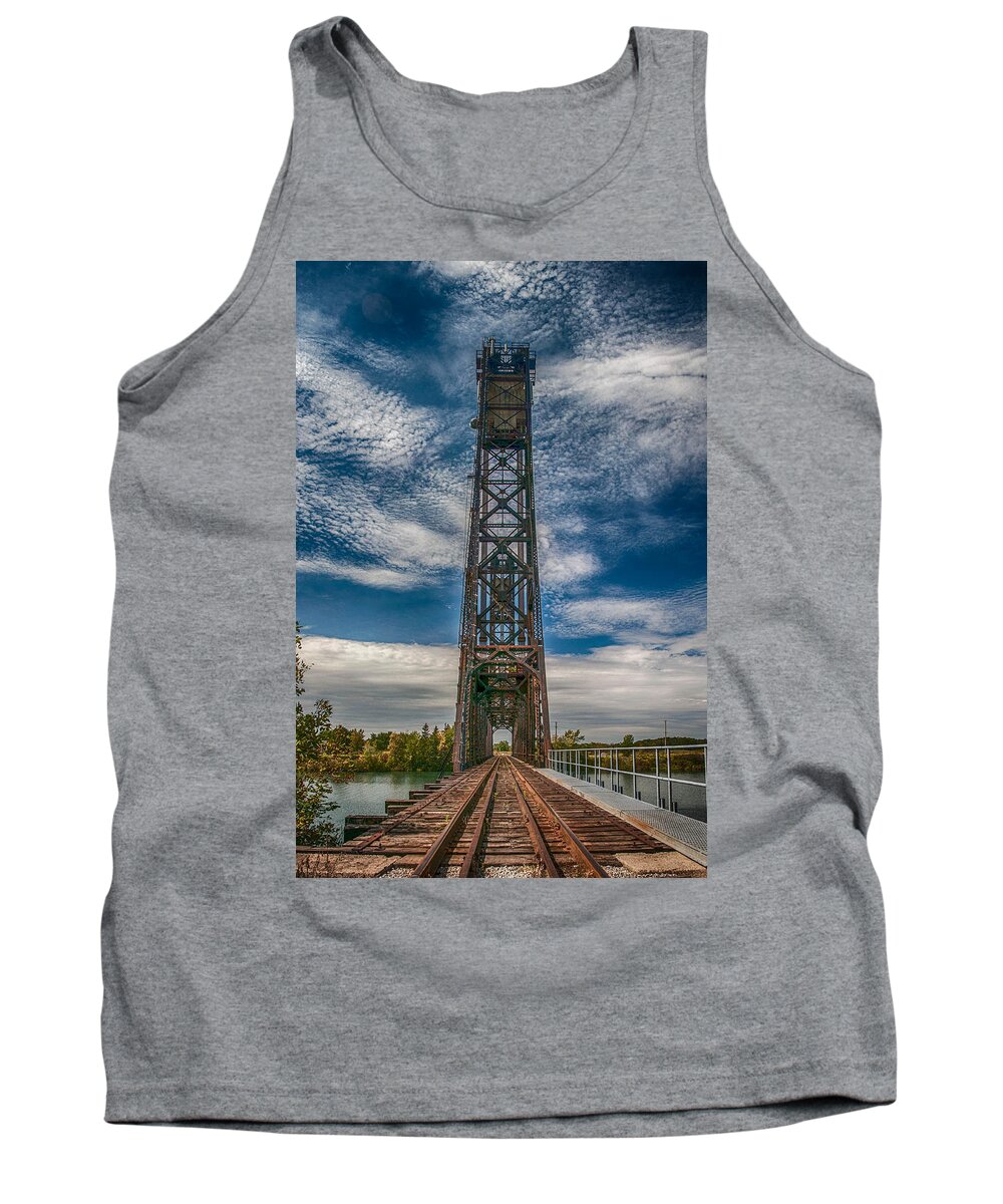 Guy Whiteley Photography Tank Top featuring the photograph Old Welland Lift Bridge 3D07057hp by Guy Whiteley