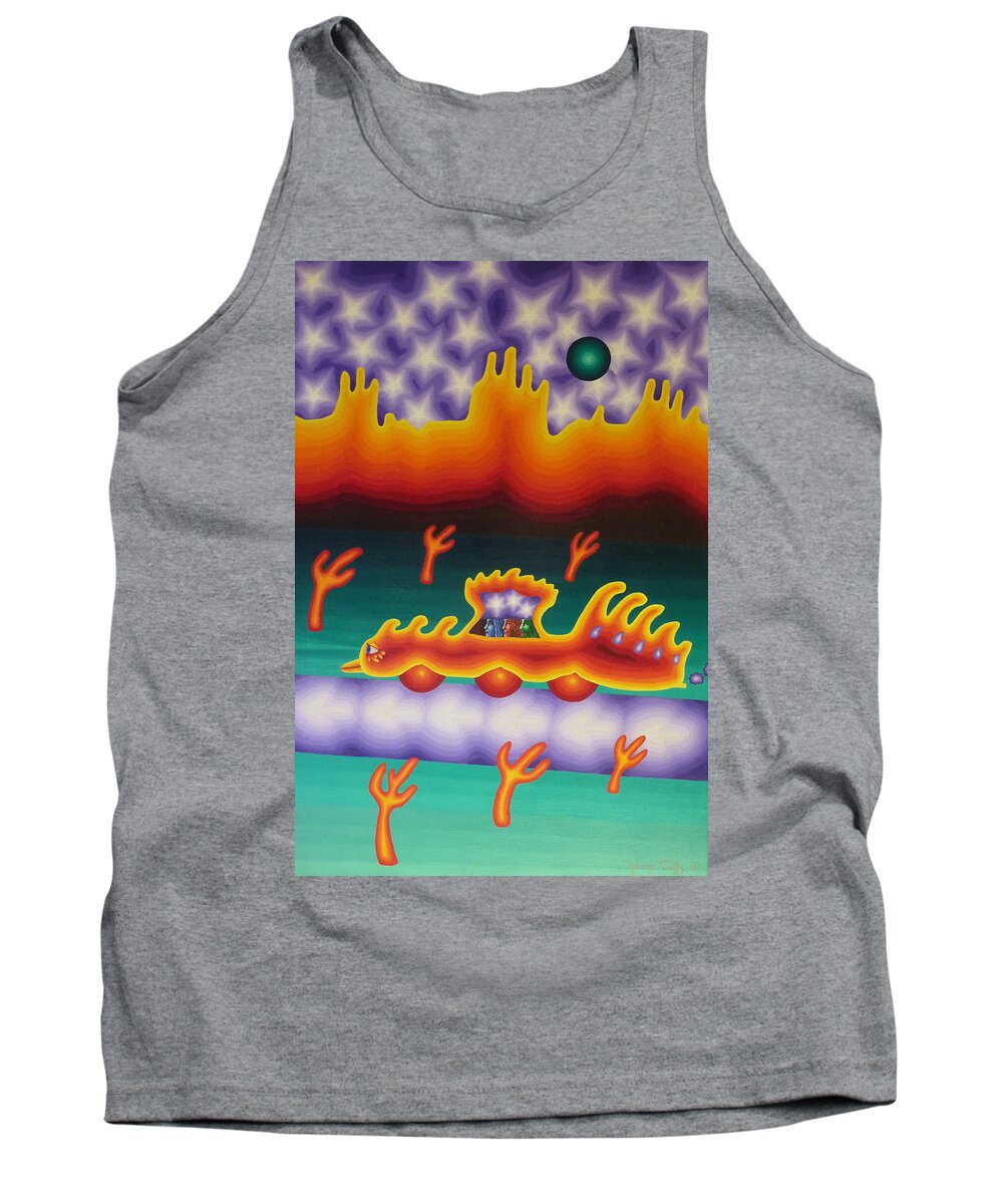 Fantasy Painting Tank Top featuring the painting On the road by George Tuffy
