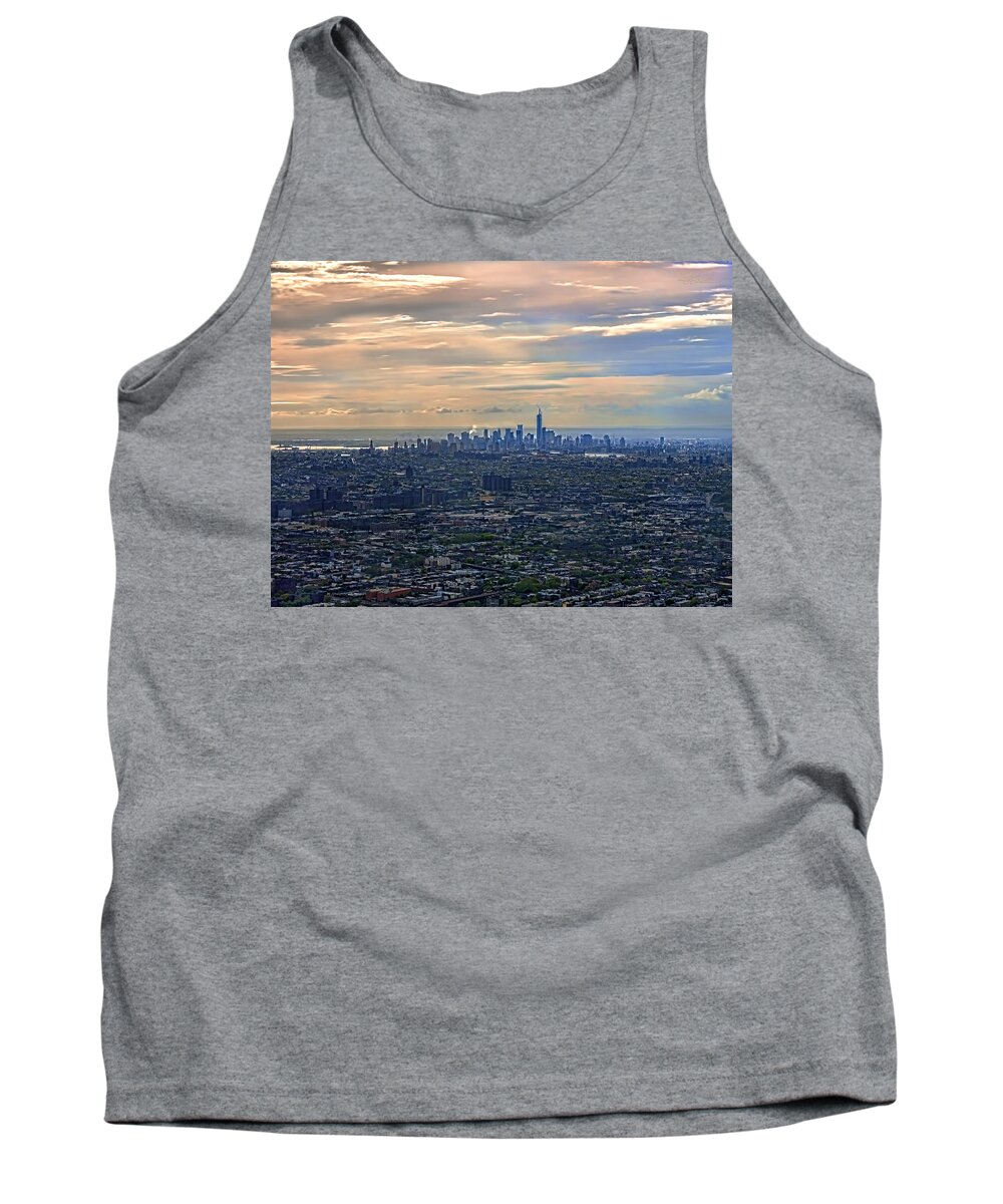 Nyc Skyline Tank Top featuring the photograph Over East New York by S Paul Sahm