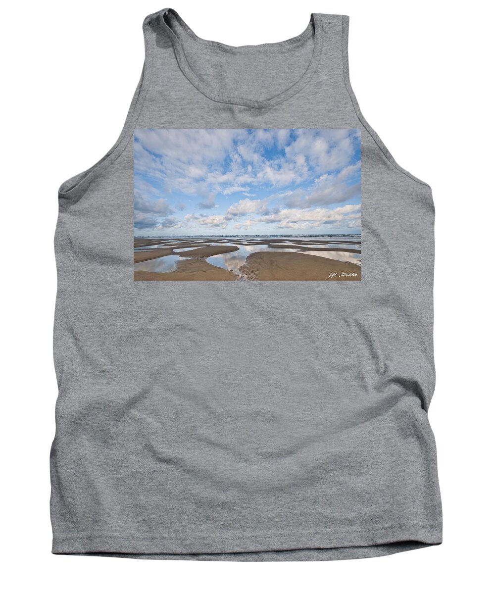 Beach Tank Top featuring the photograph Pacific Ocean Beach at Low Tide by Jeff Goulden