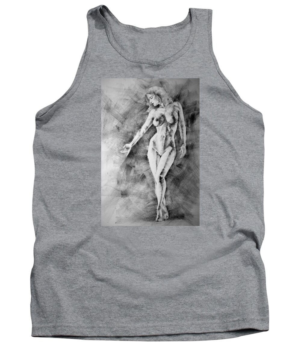 Erotic Tank Top featuring the drawing Page 13 by Dimitar Hristov
