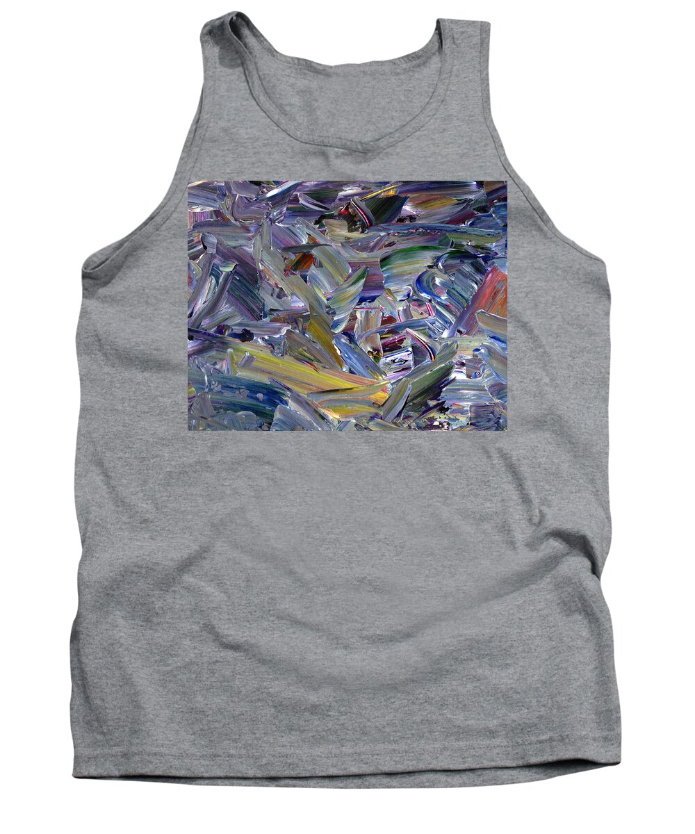 Abstract Tank Top featuring the painting Paint number 57 by James W Johnson
