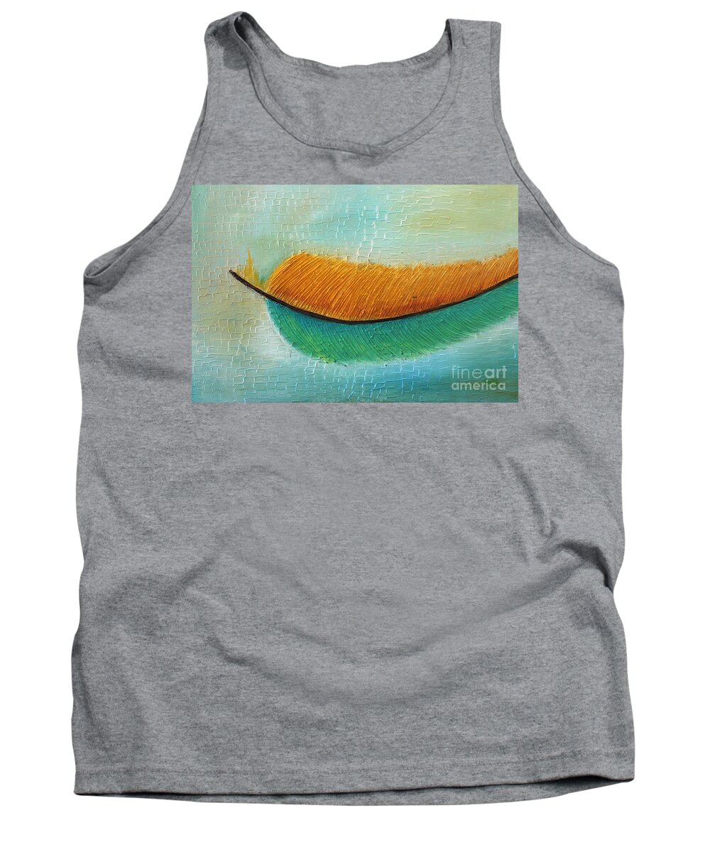 Feather Painting Tank Top featuring the painting Pale by Preethi Mathialagan