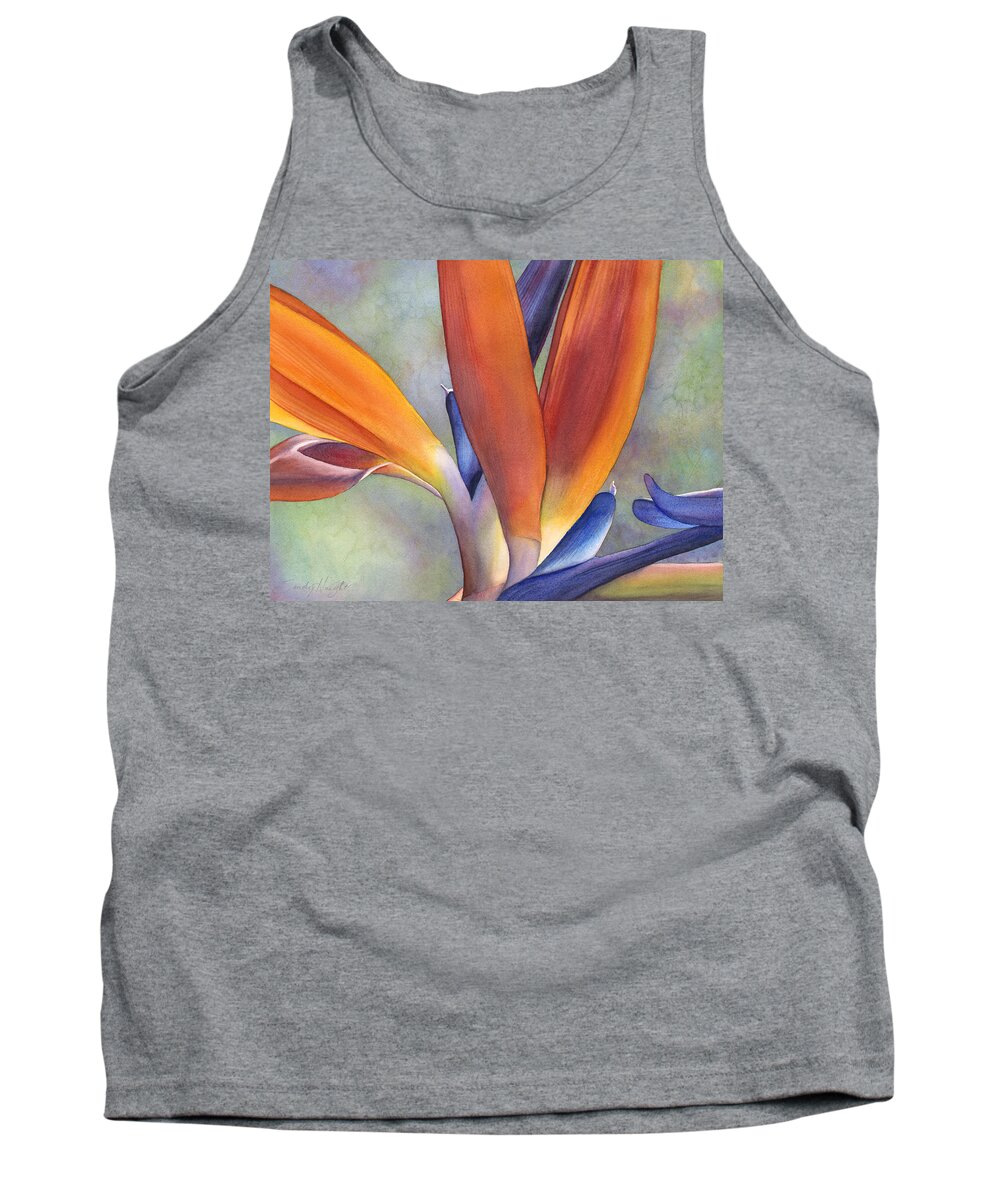 Bird Of Paradise Tank Top featuring the painting Paradise Bird by Sandy Haight