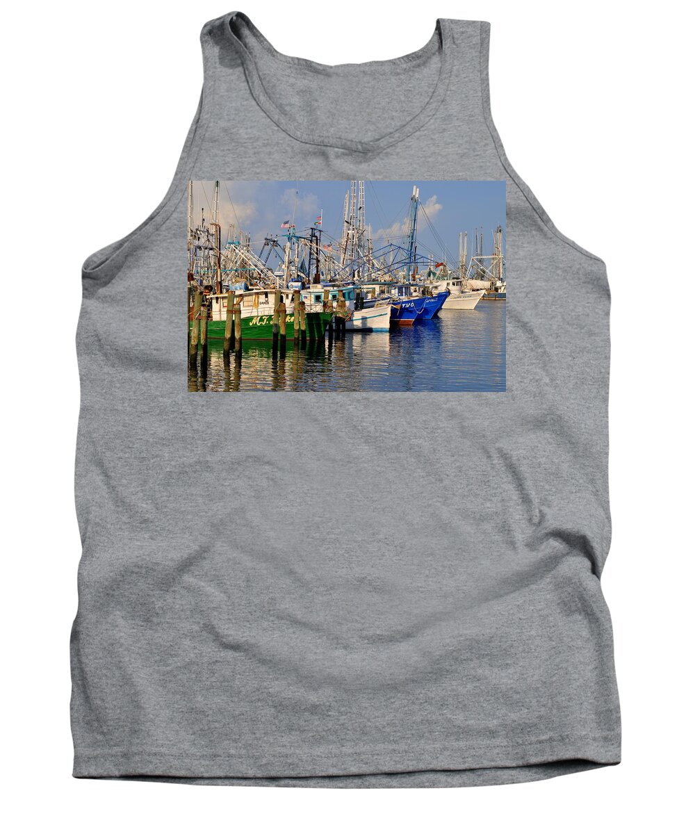 Gulf Tank Top featuring the photograph Pass Christian Harbor by Charlotte Schafer
