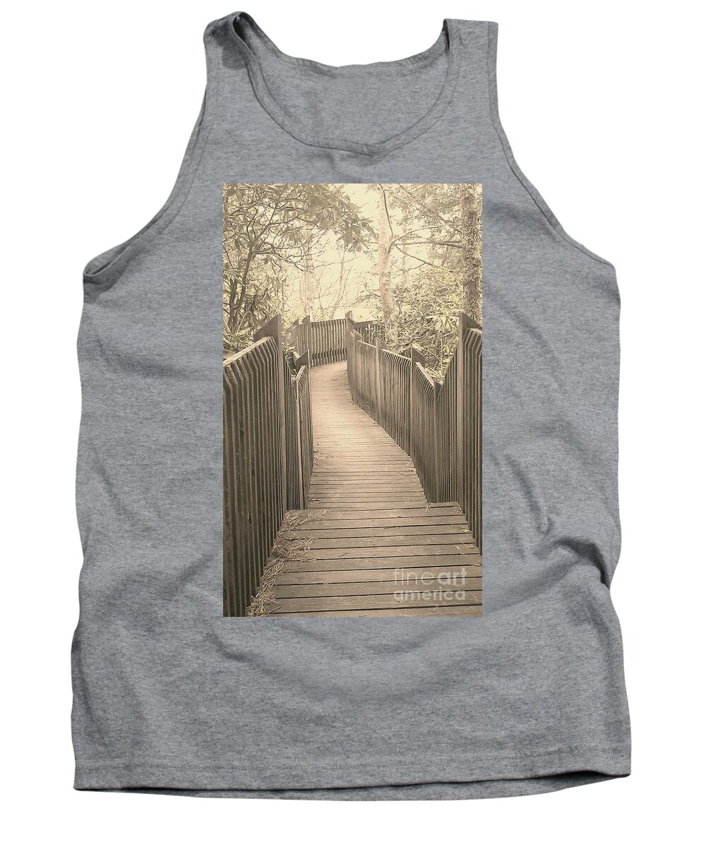 Boardwalk Tank Top featuring the photograph Pathway by Melissa Petrey
