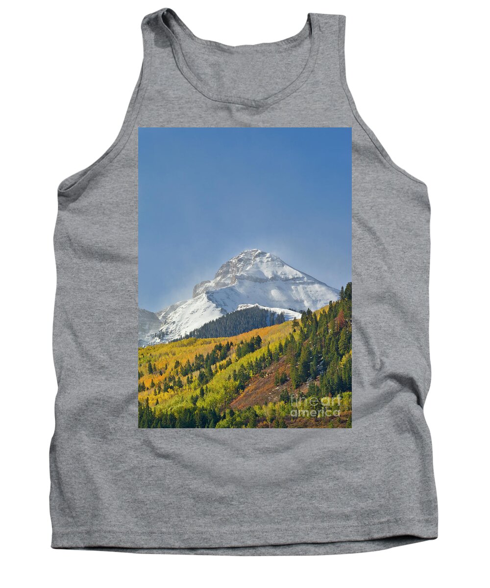 00559221 Tank Top featuring the photograph Peak After First Snow Rocky Mts Colorado by Yva Momatiuk John Eastcott