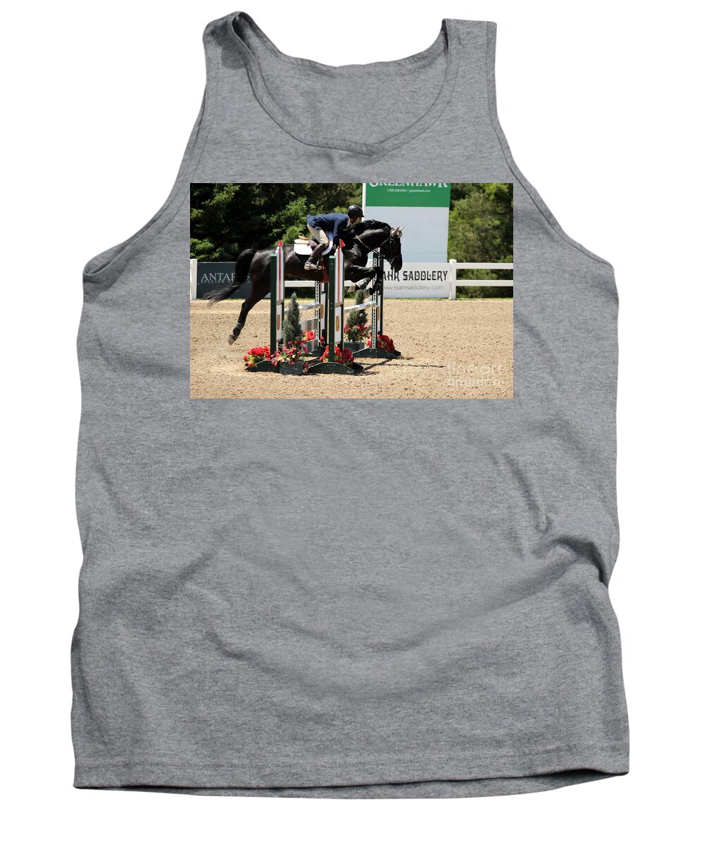 Horse Tank Top featuring the photograph Perfect Form Jumper by Janice Byer