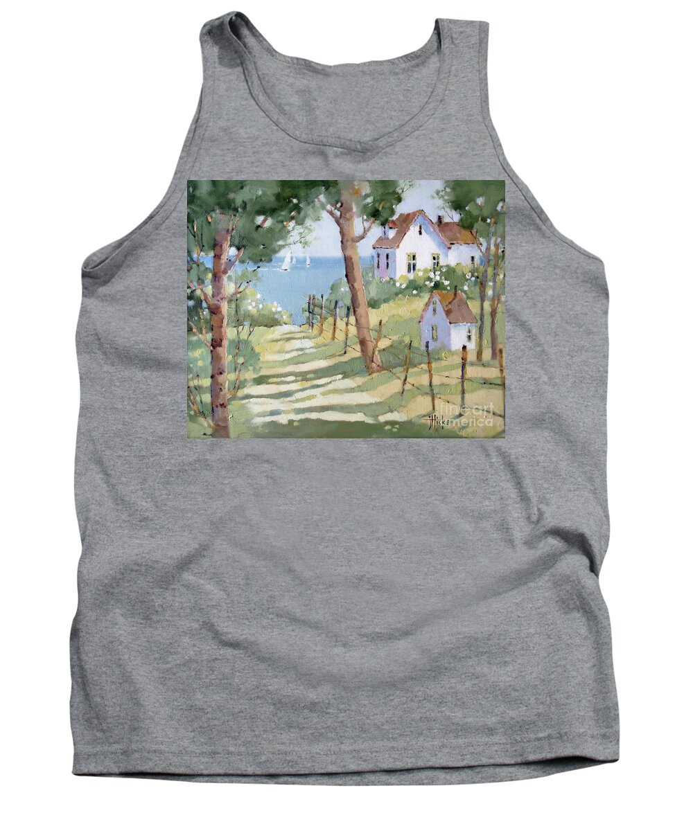 Nantucket Tank Top featuring the painting Perfectly Peaceful Nantucket by Joyce Hicks