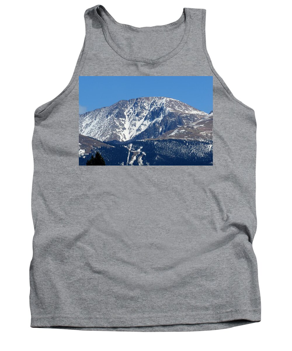 Colorado Tank Top featuring the photograph Pikes Peak Close-up by Marilyn Burton