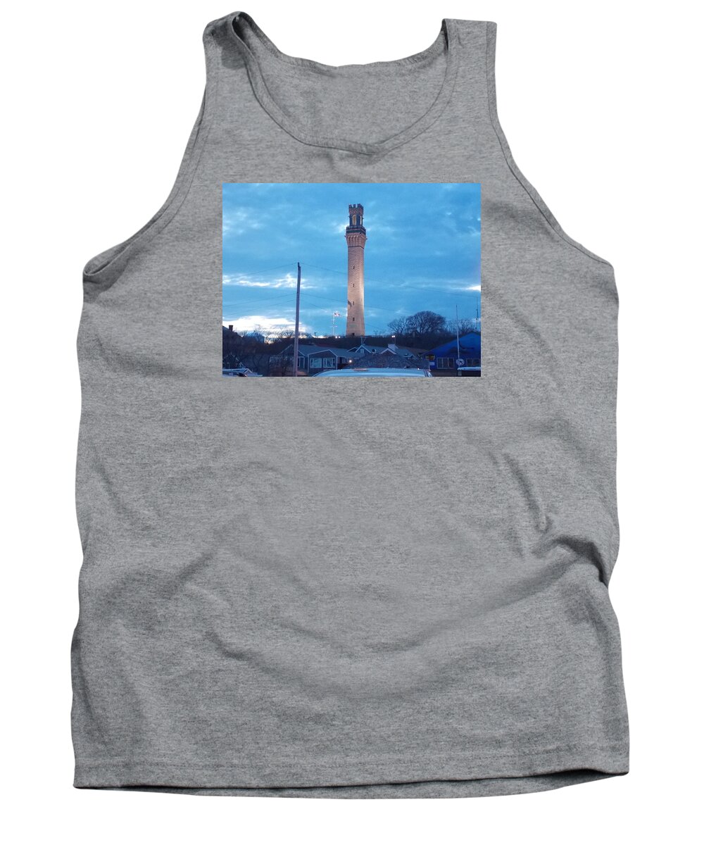 Pilgrim Tank Top featuring the photograph Pilgrim Tower by Nina Kindred