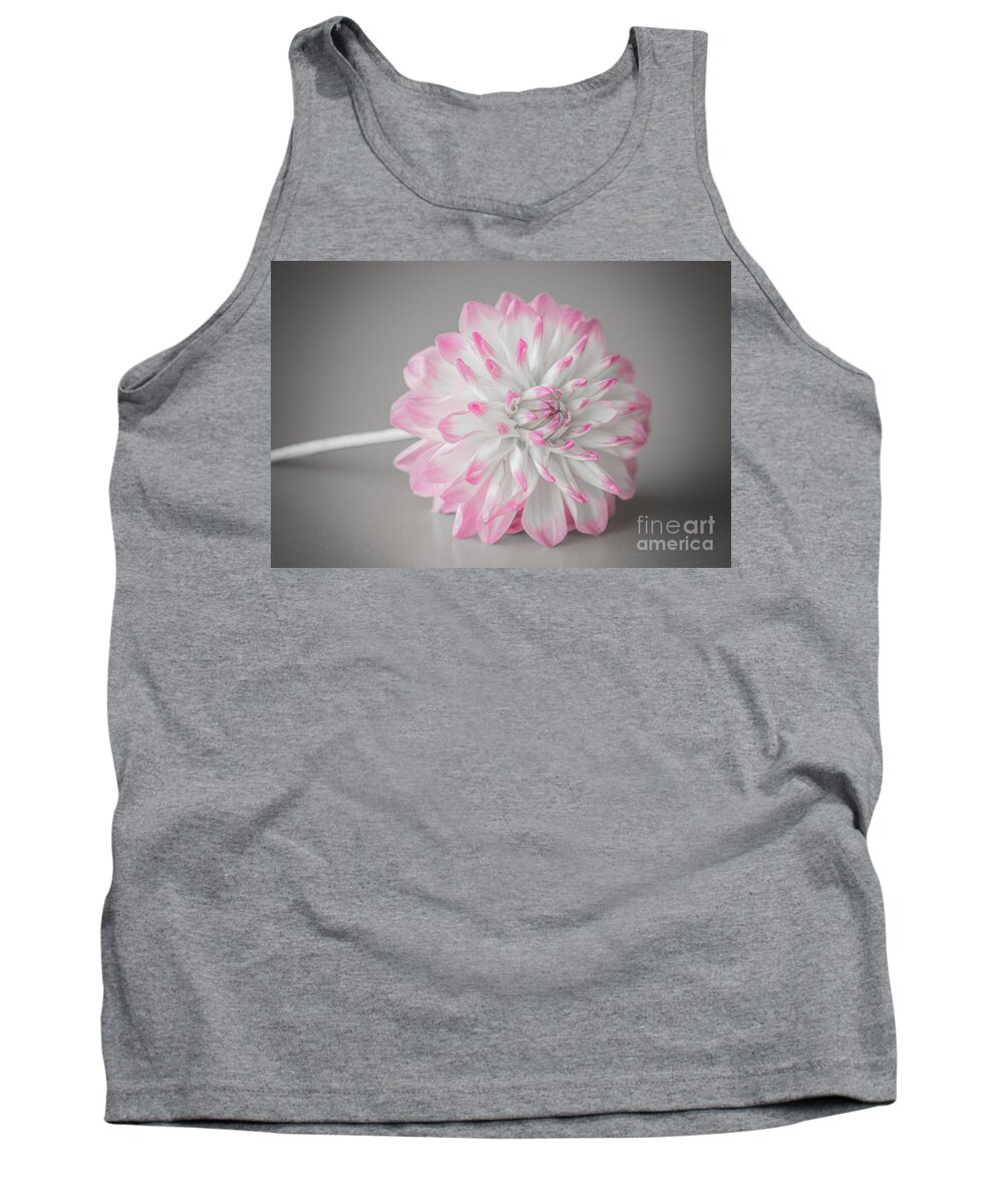 Flower Tank Top featuring the photograph Pink Dahlia by Amanda Mohler