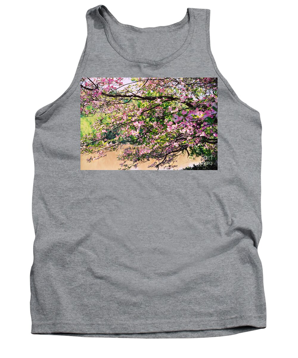 Pink Dogwood Tree Tank Top featuring the photograph Pink Dogwood I by Anita Lewis