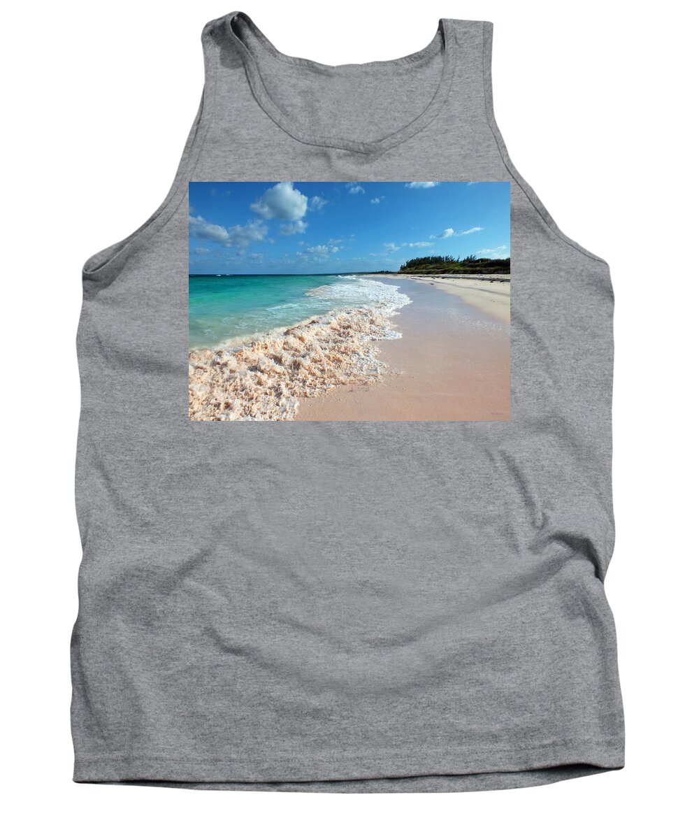 Duane Mccullough Tank Top featuring the photograph Pink Sand Beach 2 on Eleuthera by Duane McCullough
