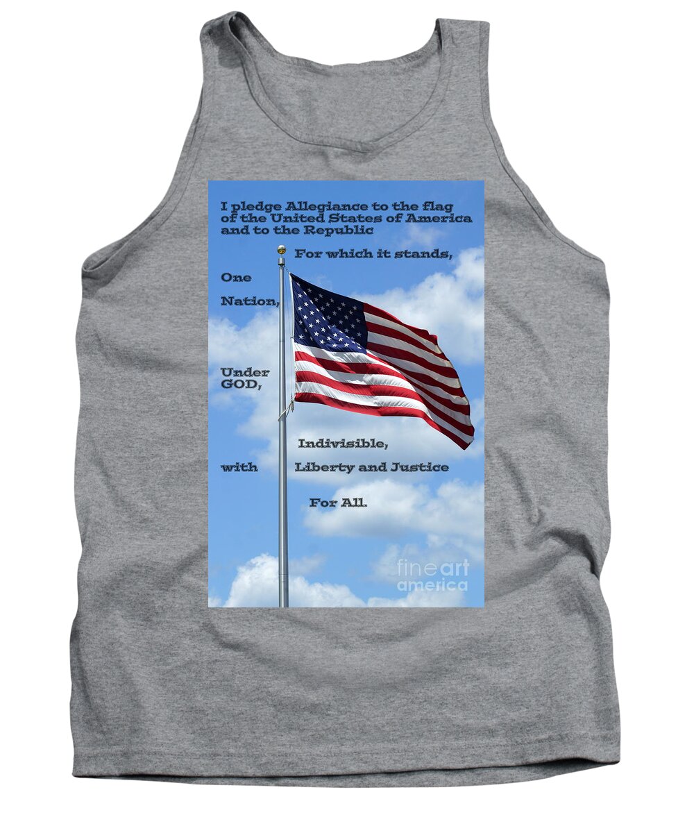 Pledge Tank Top featuring the photograph Pledge of Allegiance by Paul Wilford