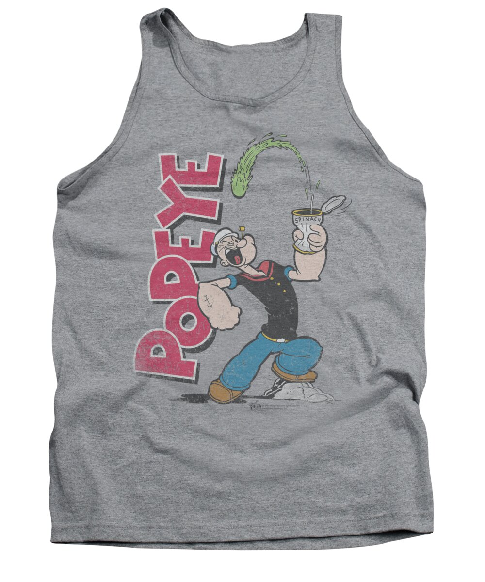 Popeye Tank Top featuring the digital art Popeye - Spinach Power by Brand A