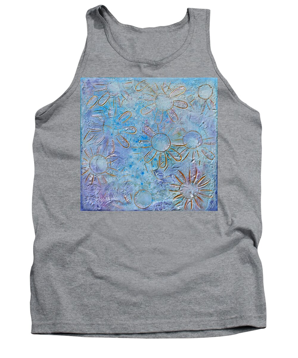 Modern Tank Top featuring the painting Pressed Flowers by Donna Blackhall