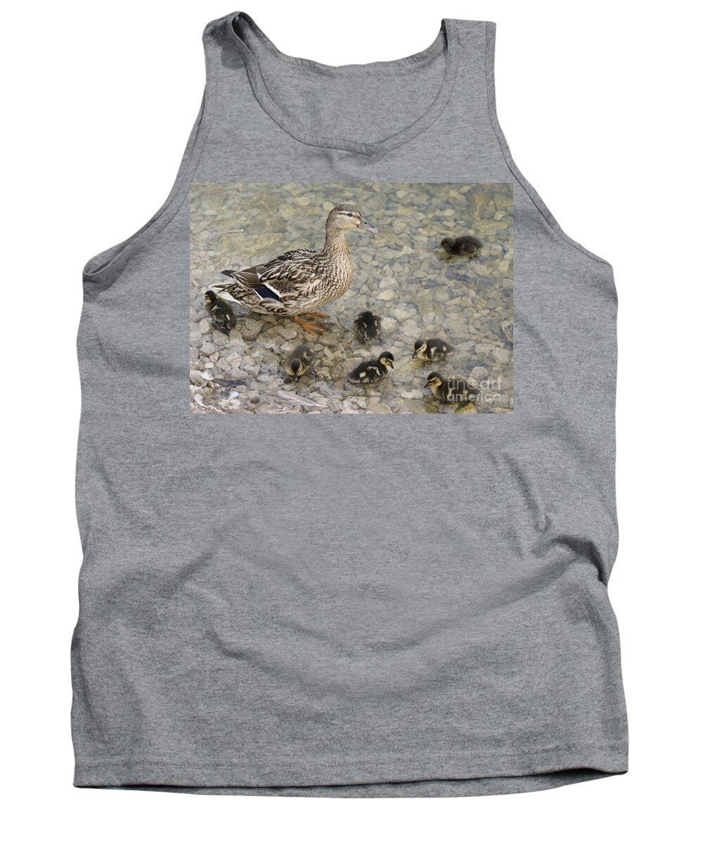 Duck Tank Top featuring the photograph Proud Mother by David Birchall