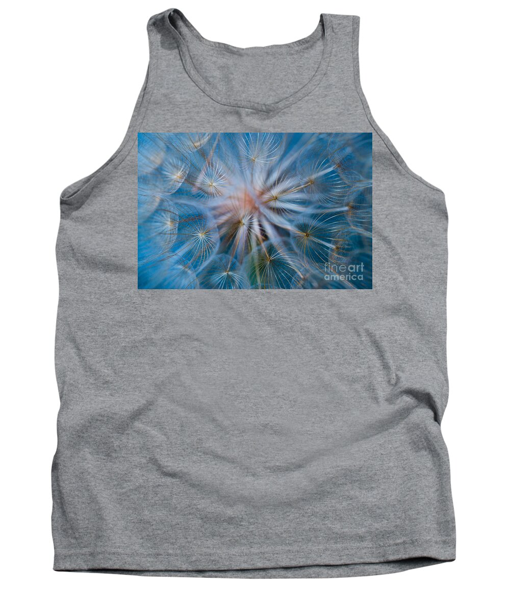 Puff-ball Tank Top featuring the photograph Puff-ball in blue by Jaroslaw Blaminsky